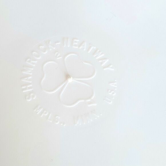 1960s Wastebasket Plastic Trash Can Bin White Retro Mid Century USA Vtg Kitchen - Picture 8 of 12